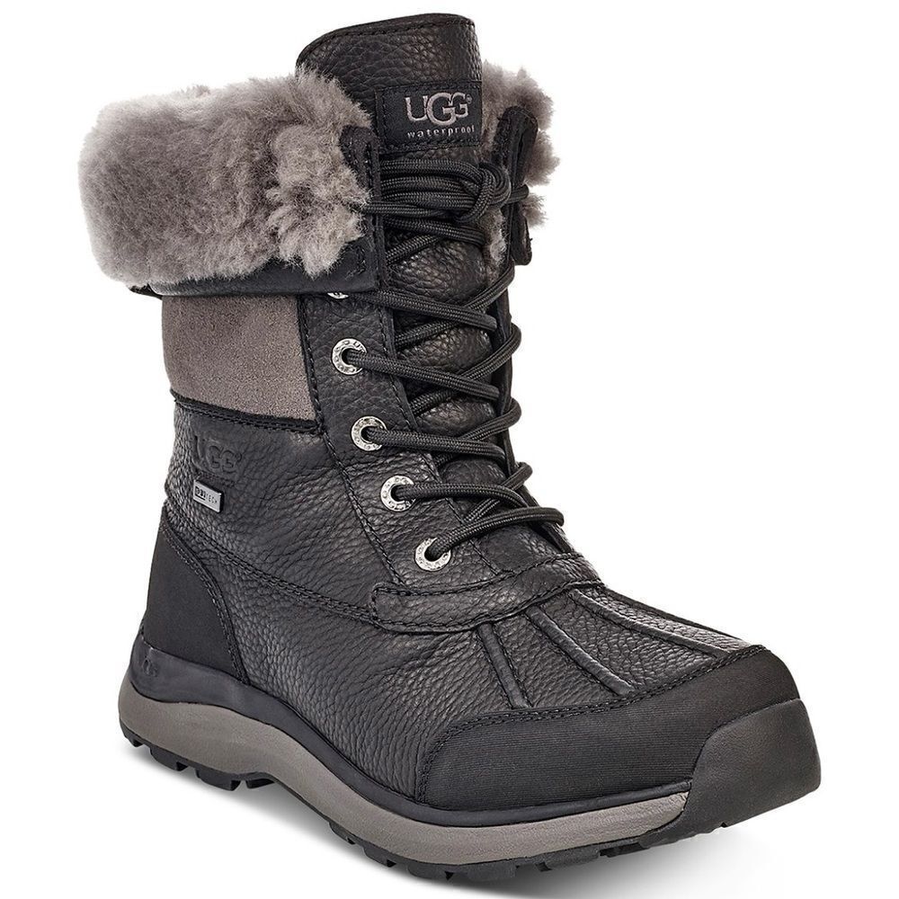 Ugg | Women's Adirondack Round Toe Leather & Suede Waterproof Booties | Size: 6